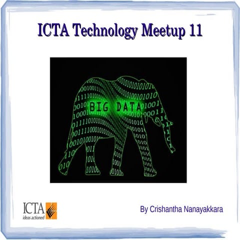 ICTA Meetup 11 - Big Data