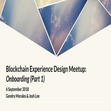 Blockchain Experience Design Meetup #2
