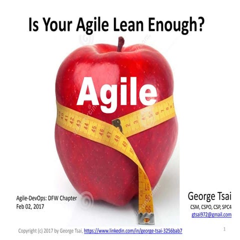 Is Your Agile Lean Enough