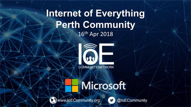 Internet of Everything Perth Community Update April 2018