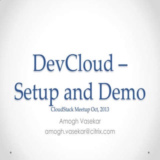 DevCloud - Setup and Demo on Apache...