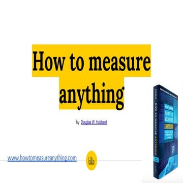 How to measure anything (meetup 06.06.2018)