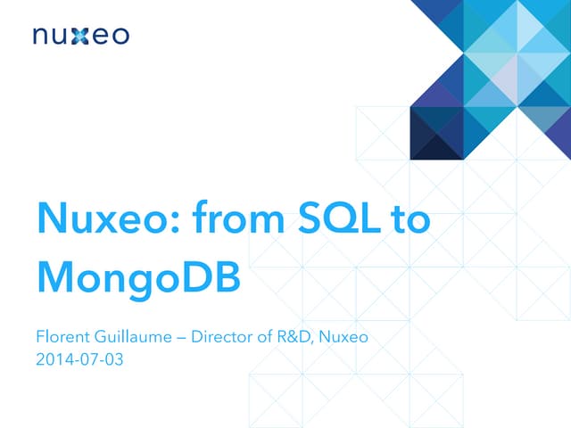 From SQL to MongoDB