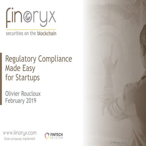 Fintech Belgium - MeetUp on The ideal RegTech partner of banks and FinTechs -...