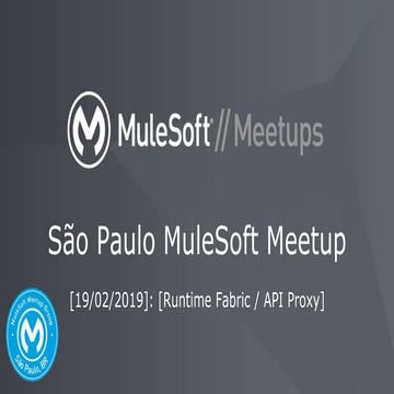 São Paulo MuleSoft Meetup #5 - Runtime Fabric