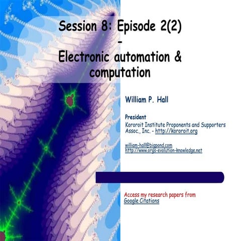 Episode 2(2): Electronic automation and computation - Meetup session 8