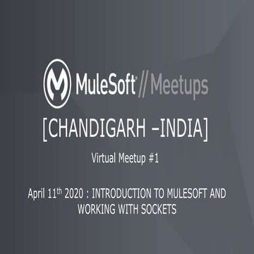 Chandigarh MuleSoft Meetup #01