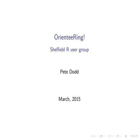 OrienteeRing - using R to optimise mini mountain marathon routes - Pete Dodd ...