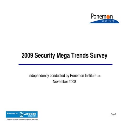 2009 Security Mega Trends & Emerging Threats