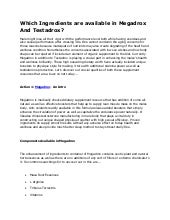 Which Ingredients are available in ...