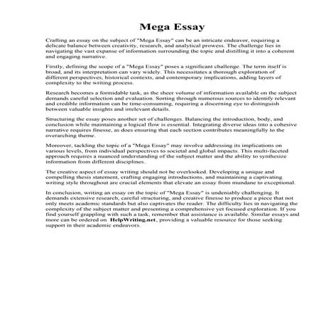 Mega Essay