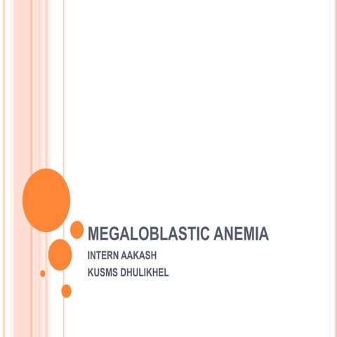 Megaloblastic anemia