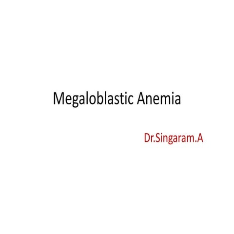 Megaloblastic anemia in childhood