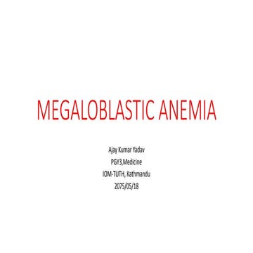 Megaloblastic anemia