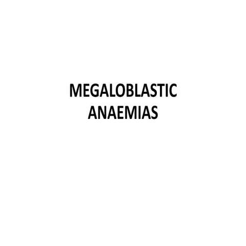 megaloblastic anaemia notes cology topic