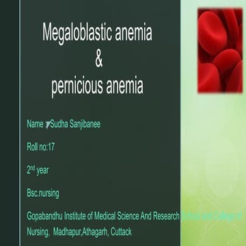 Megaloblastic anemia and pernicious anemia
