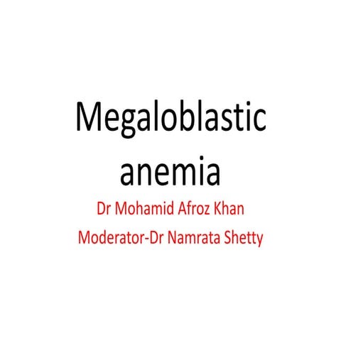 Megaloblastic anemia mak