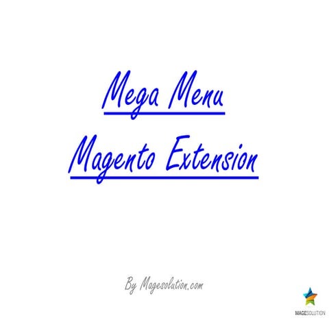 Mega menu magento extension