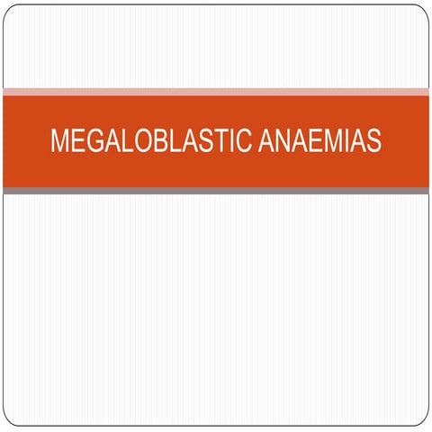 Megaloblastic Anaemia - Vit B12 deficiency