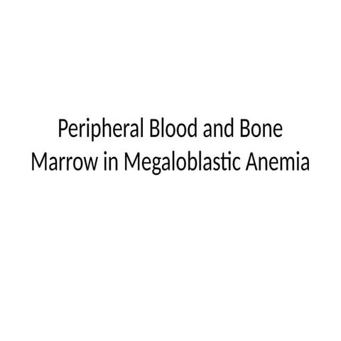 Peripheral blood and bone marrow in megaloblastic Anemia.pptx