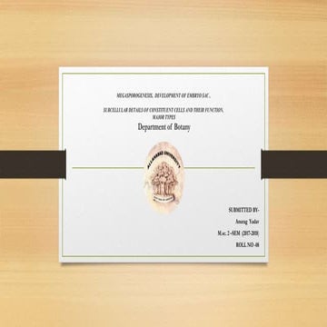 Megasporogenesis by Anurag yadav | PPTX
