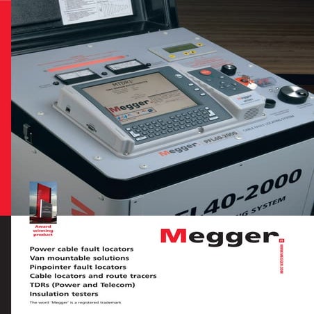 Megger Cable Fault Locators - Power Cable Fault Locators, Van mountable Solut...