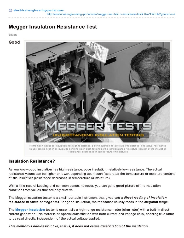 Megger insulation resistance_test