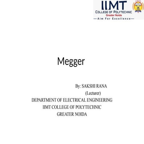 Megger PPT.pptx it is electrical measuring instrument