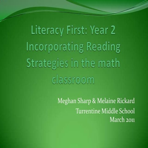 Meghan sharp & melaine rickard literacy first presentation