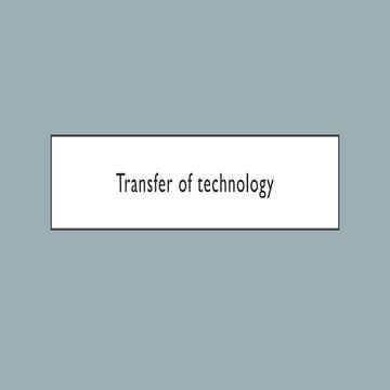 technology transfer