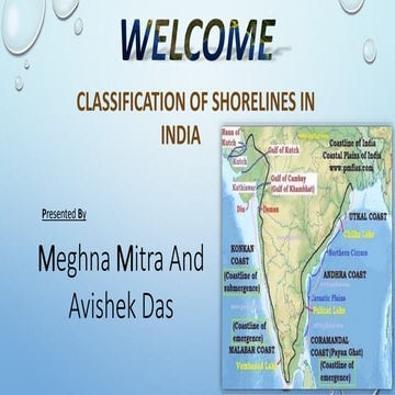 CLASSIFICATION OF SHORELINES IN INDIA