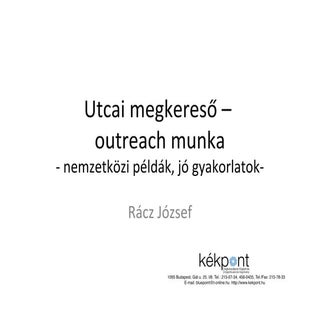 Megkereső  outreach munka