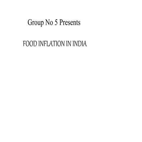 Food Inflation in India