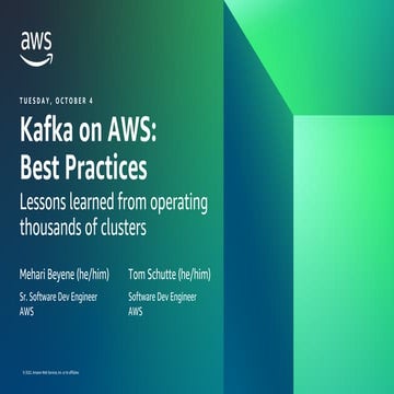 Running Thousands of Kafka Clusters on AWS With Mehari Beyene and Tom Schutte...