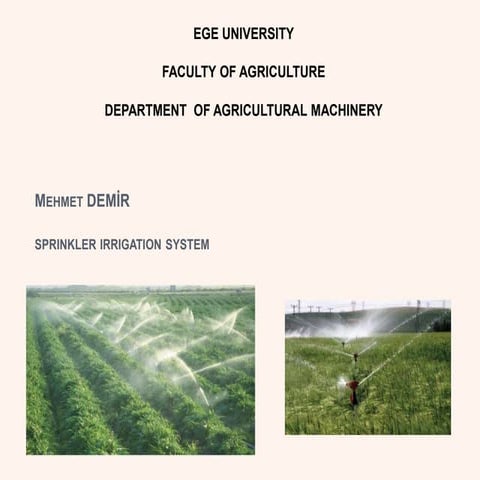 sprinkler irrigation system