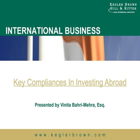 Key Compliances in Investing Abroad | Vinita Bahri-Mehra