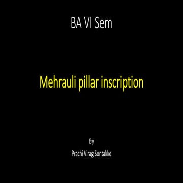 Mehrauli pillar inscription | PDF