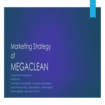 Surface Cleaner. Megaclean is a Surface cleaner | PPTX