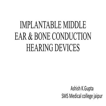 Implantable Middle ear and bone conduction hearing devices