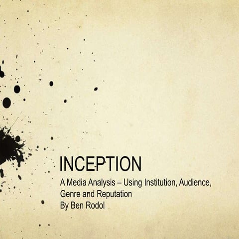 Media AS-LEVEL powerpoint on inception 