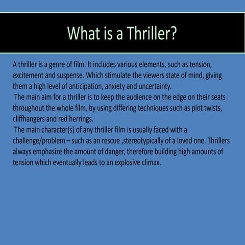 Meida 'what is thriller'