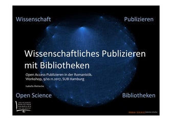 Wissenschaftliches Publizieren mit Bibliotheken