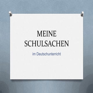 Meine schulsachen
