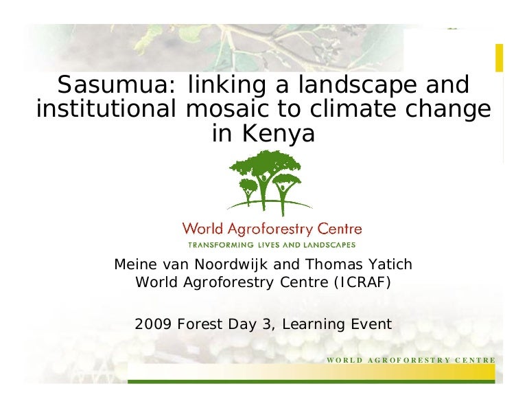 thumbnail of  Sasumua: linking a landscape and institutional mosaic to climate change in Kenya
