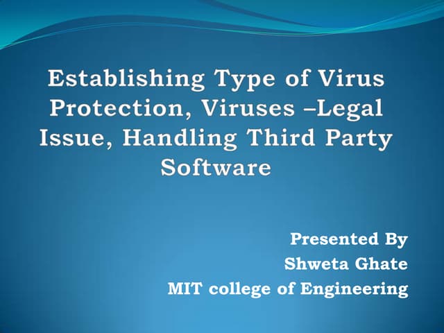 computer virus and related legal issues