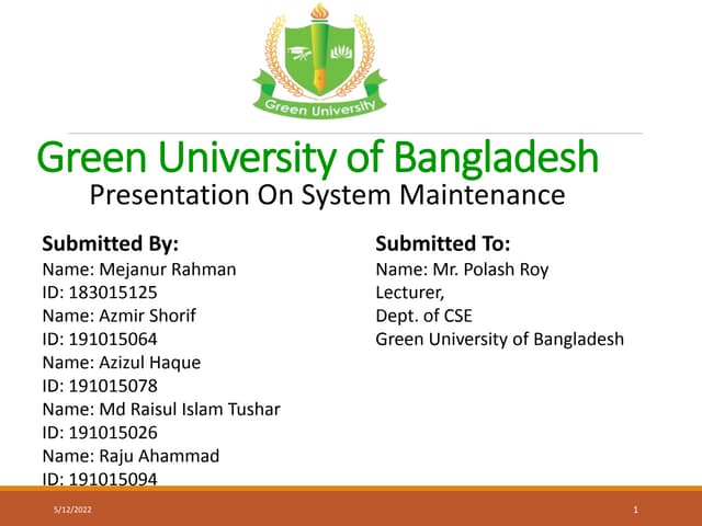 System maintenance.ppt