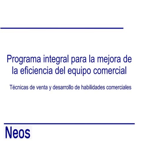 Mejora del equipo comercial