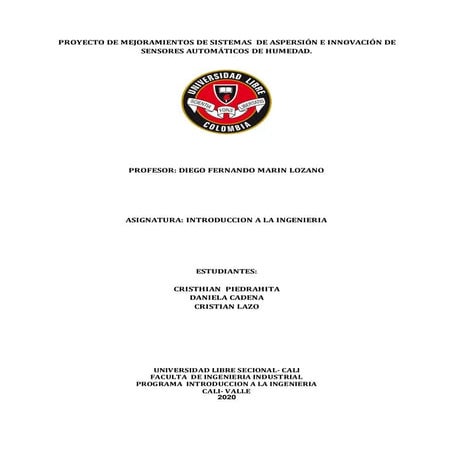 Mejoramiento de sistemas de aspercion