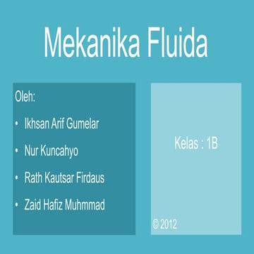 presentasi tentang Mekanika fluida free download