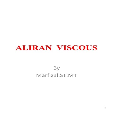 Mekanika fluida 1 pertemuan 11